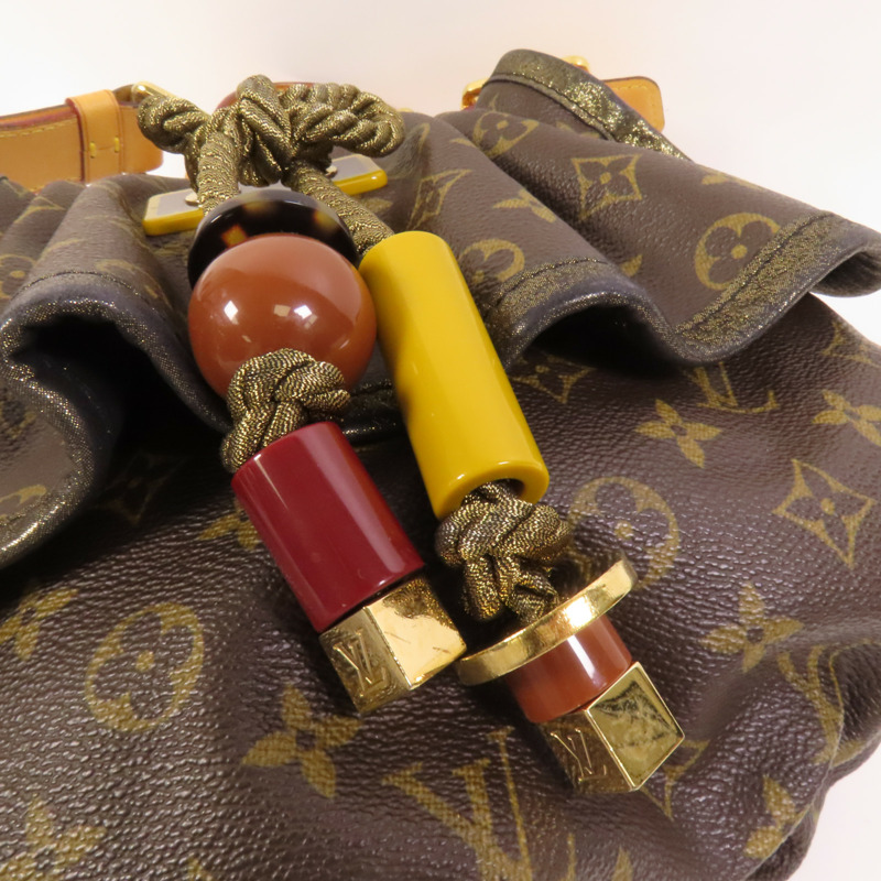 LOUIS VUITTON Monogram Kalahair PM金扣肩背袋-7