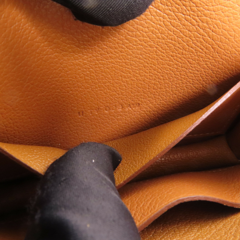 HERMES Evercolor皮革Constance Slim Bicolor金扣錢包Gold-10