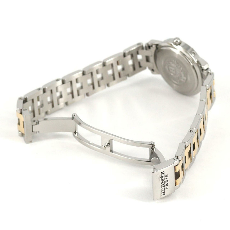 愛馬仕 Clipper Nacle 雙色 CL4.220 SSxGP 石英錶-6