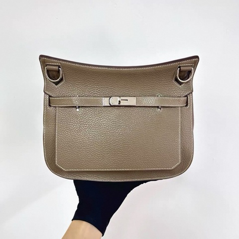 Hermes Jypsiere 愛馬仕 吉普賽28大象灰銀扣 T刻