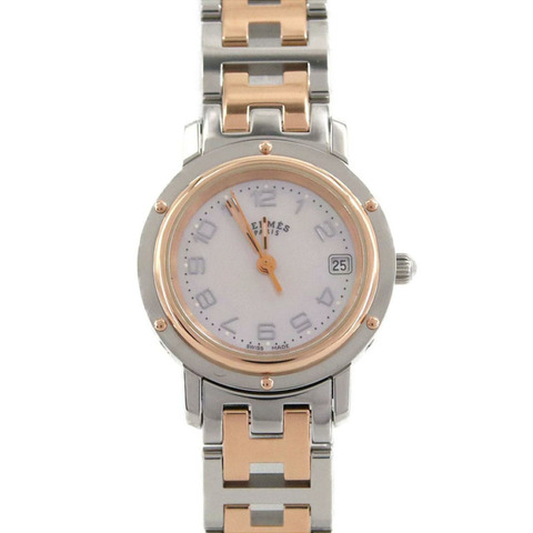 愛馬仕 Clipper Nacle PG 組合 CL4.221 SSxPG 石英錶