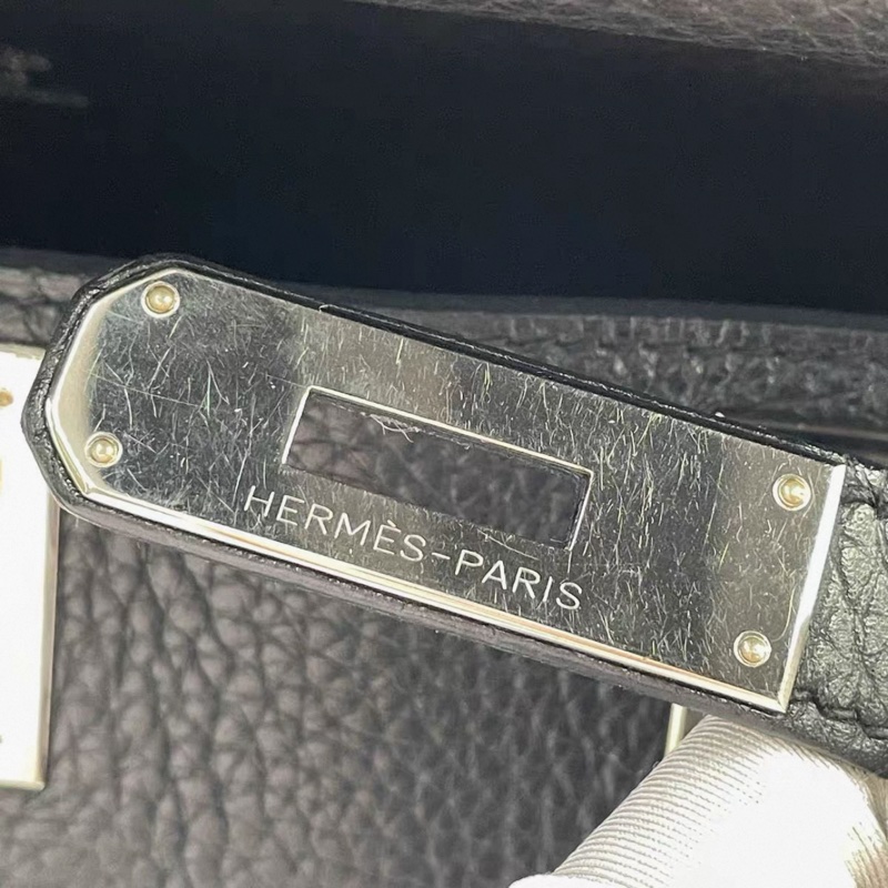 Hermes Gypsiere 吉普賽28 黑銀 Tc皮 框M-6