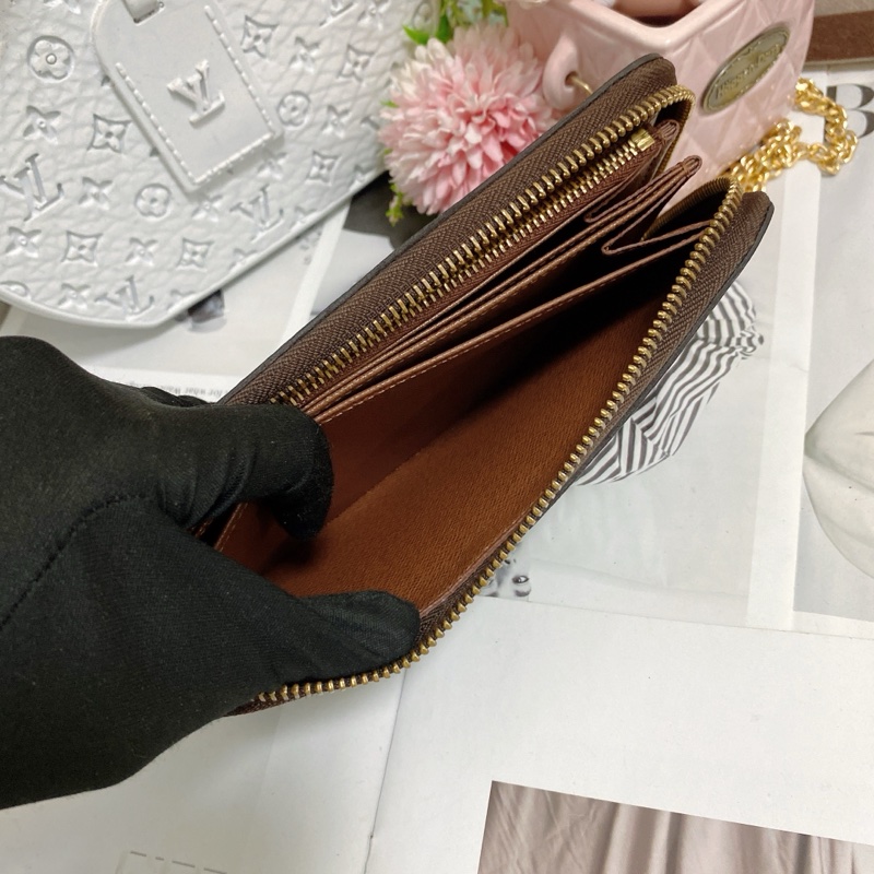 LV M42616經典老花拉鍊長夾 🏅-18