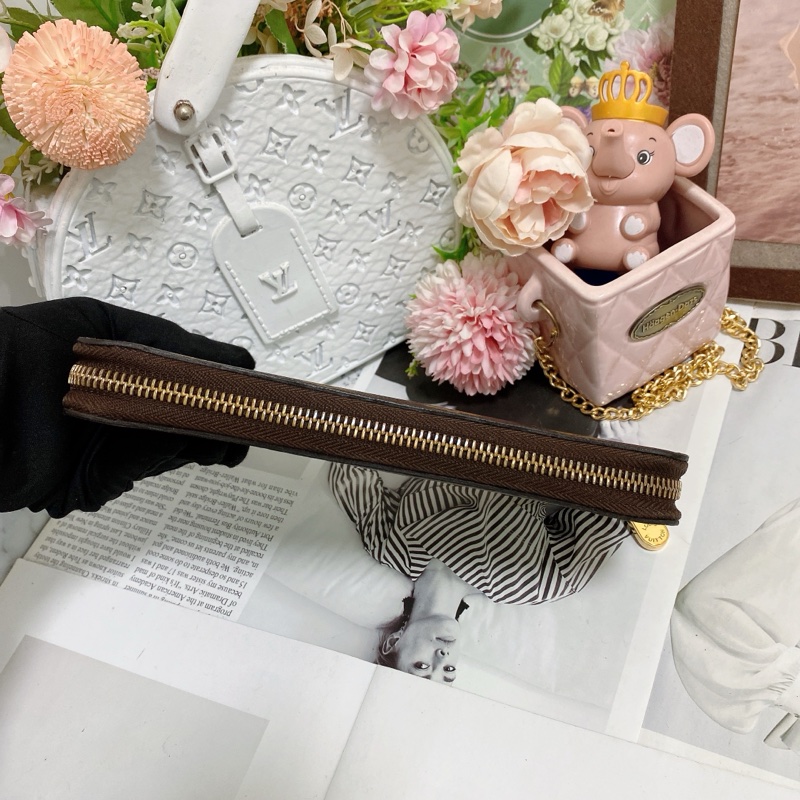 LV M42616經典老花拉鍊長夾 🏅-21