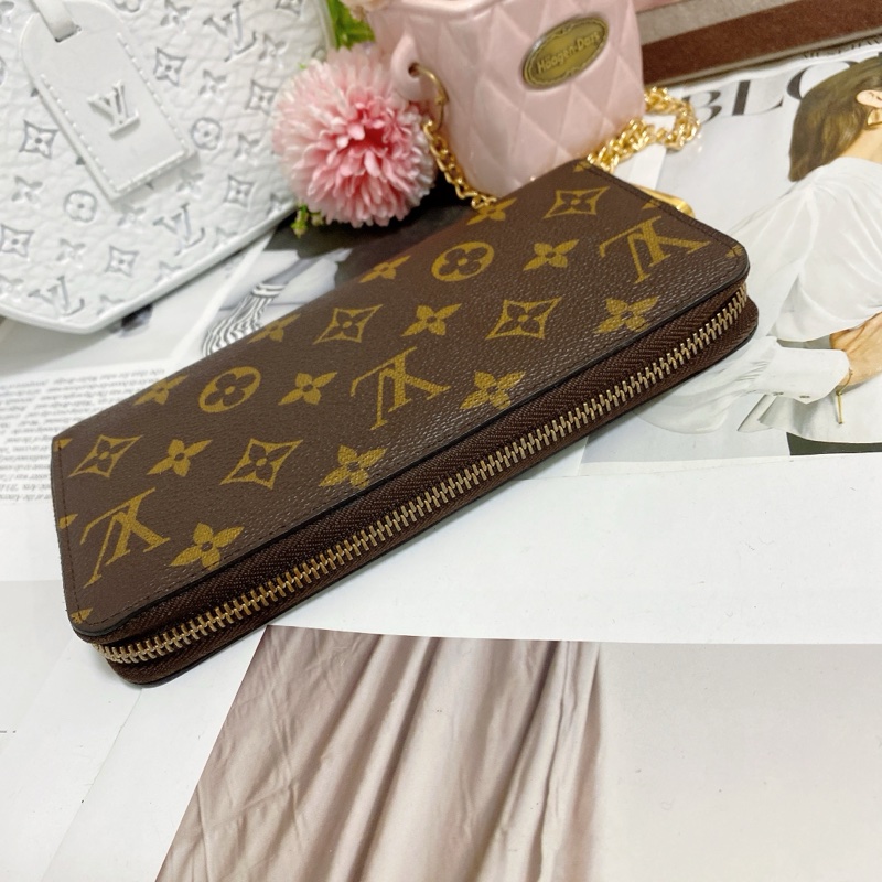 LV M42616經典老花拉鍊長夾 🏅-22