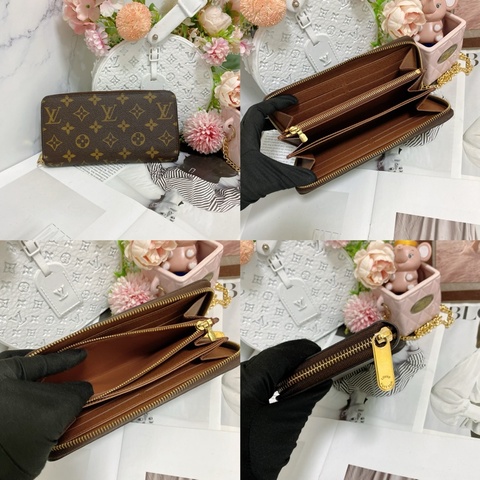 LV M42616經典老花拉鍊長夾 🏅