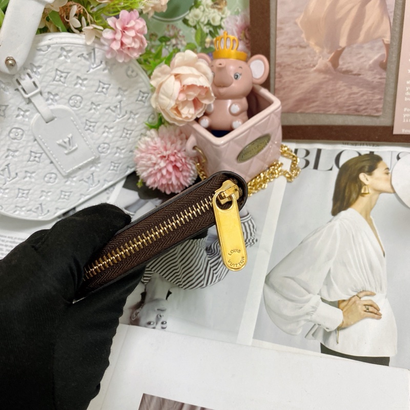 LV M42616經典老花拉鍊長夾 🏅-3