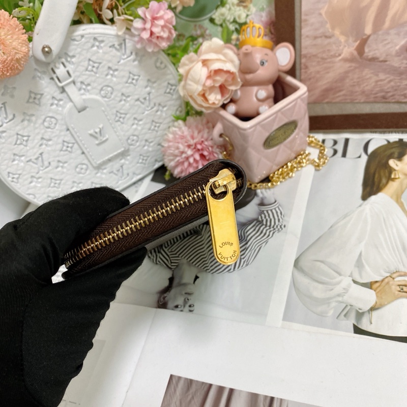 LV M42616經典老花拉鍊長夾 🏅-4