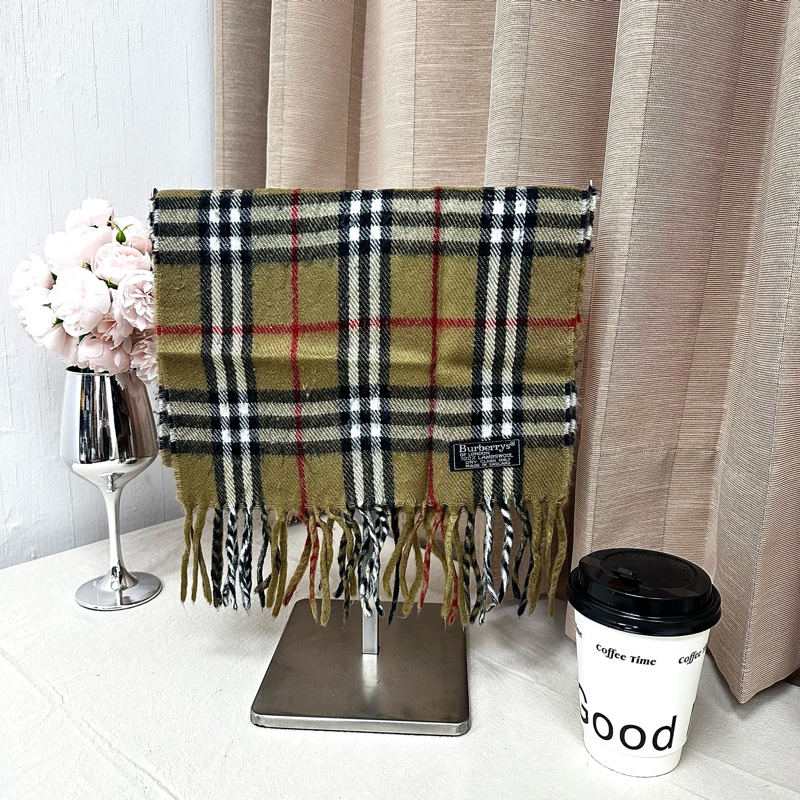 Burberry 圍巾 秋冬🍁中古 vintage 羊絨 特價出清-0