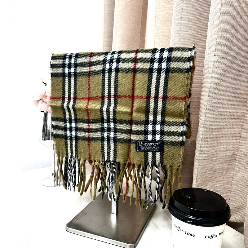 Burberry 圍巾 秋冬🍁中古 vintage 羊絨 特價出清-2