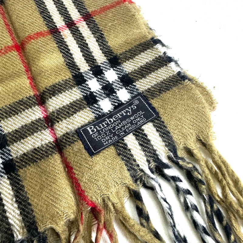 Burberry 圍巾 秋冬🍁中古 vintage 羊絨 特價出清-6
