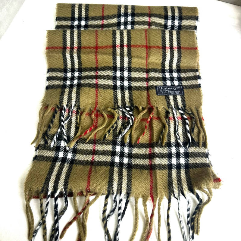 Burberry 圍巾 秋冬🍁中古 vintage 羊絨 特價出清-7