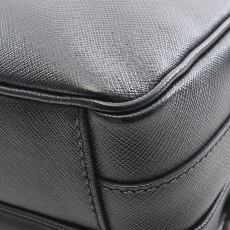 PRADA SAFFIANO TRAVEL 斜背單肩包,黑色真皮,二手男士款-7