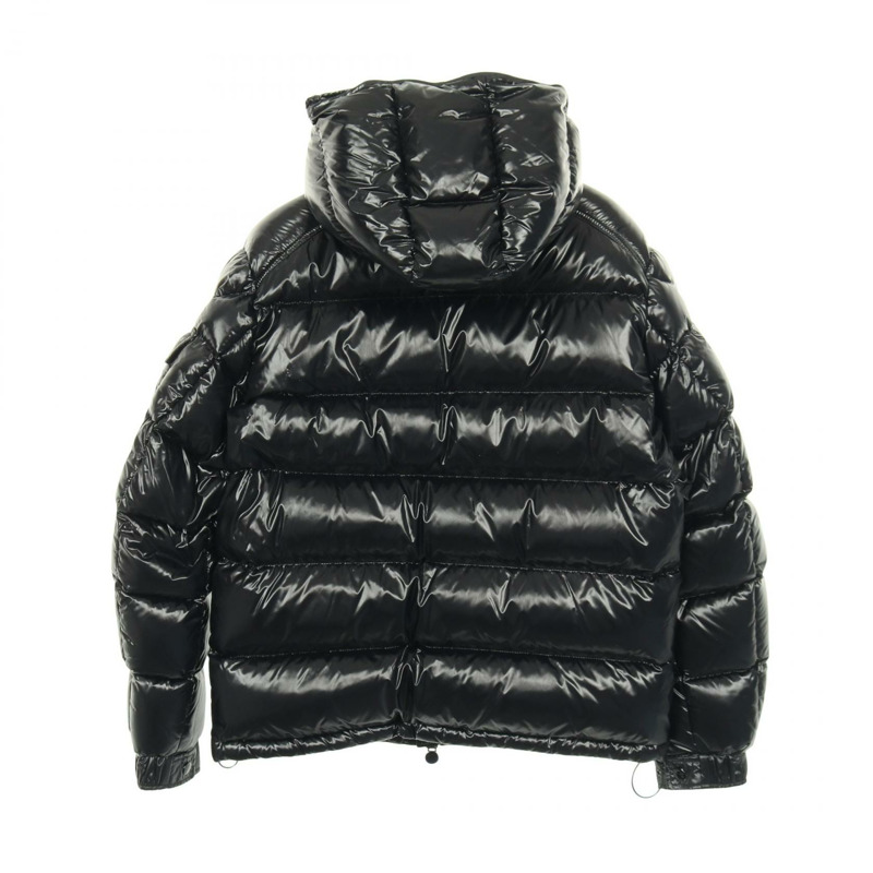 MONCLER MAYA 男士黑色尼龍羽絨服，二手，尺寸 3。-1