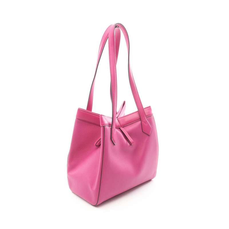 FENDI ORIGAMI 中型單肩托特包 8BH414 皮革 粉紅色 二手 女士-1