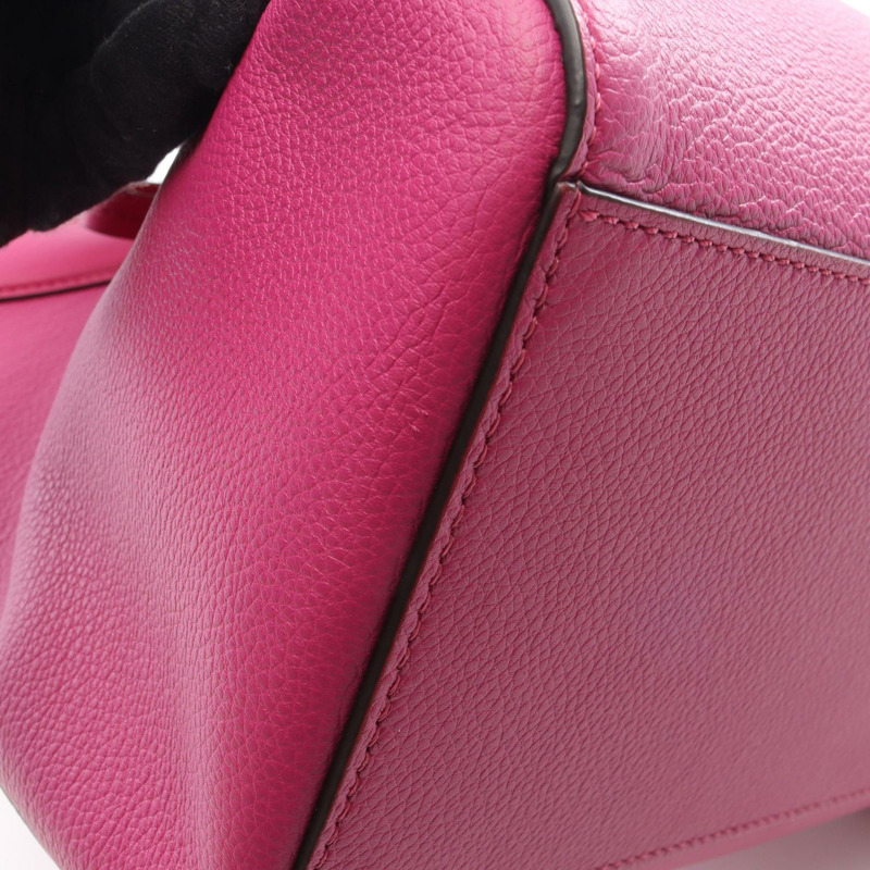 FENDI ORIGAMI 中型單肩托特包 8BH414 皮革 粉紅色 二手 女士-5