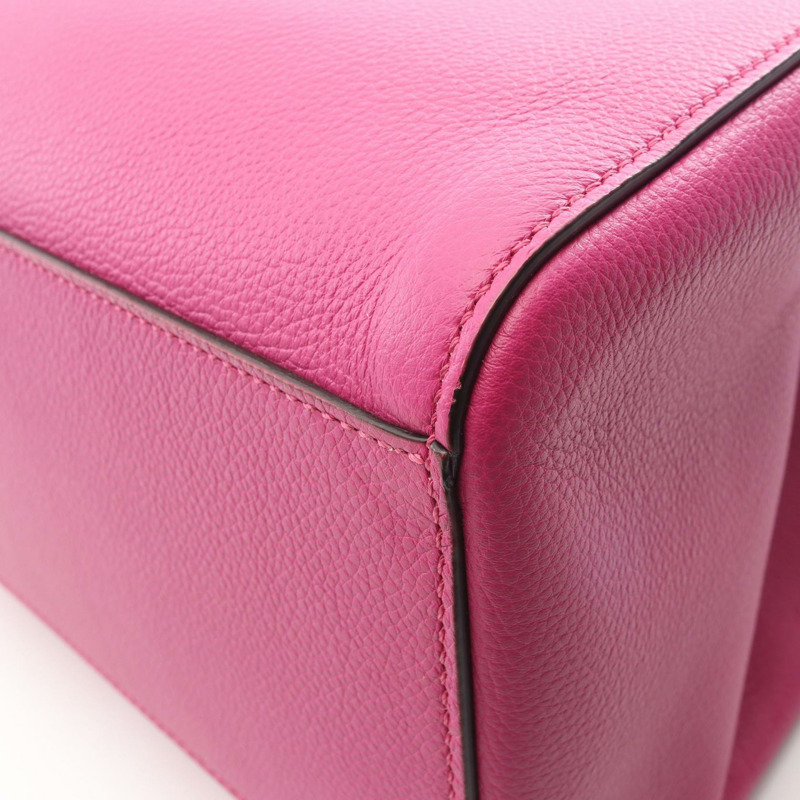 FENDI ORIGAMI 中型單肩托特包 8BH414 皮革 粉紅色 二手 女士-6