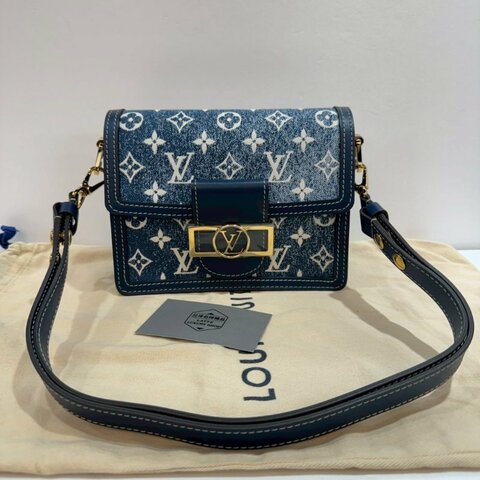 LV 斜背包/側背包 漸層牛仔布 MINI M59716 93成新
