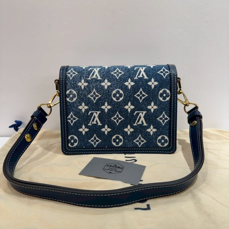 LV 斜背包/側背包 漸層牛仔布 DAUPHINE 達芙妮 MINI M59716 9成新-2