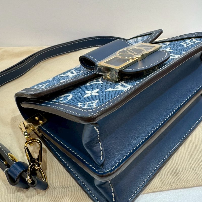 LV 斜背包/側背包 漸層牛仔布 DAUPHINE 達芙妮 MINI M59716 9成新-3