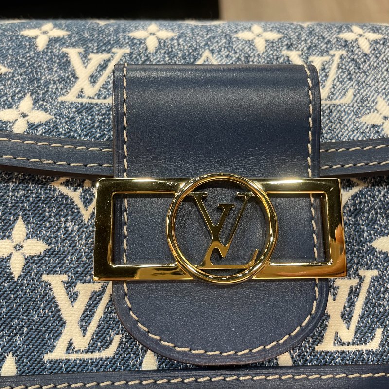 LV 斜背包/側背包 漸層牛仔布 DAUPHINE 達芙妮 MINI M59716 9成新-26