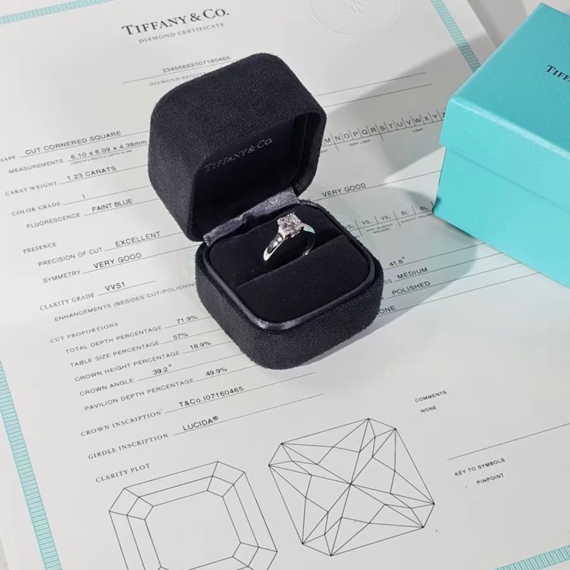Tiffany，LUCIDA系列，女士鑽戒， 1.23克拉，I色，VVS1淨度，-2