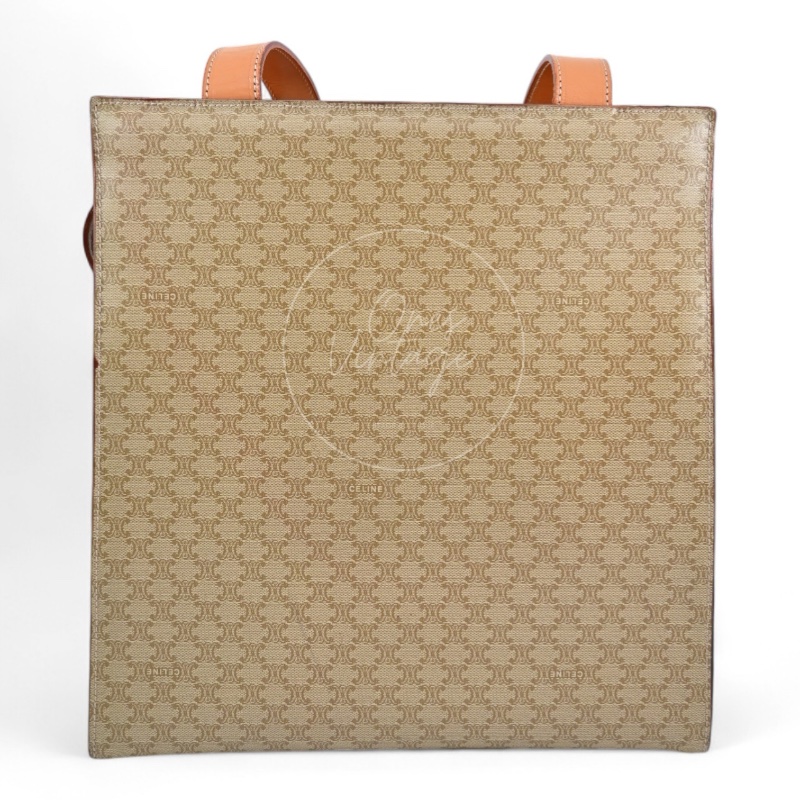 [Pre-owned] Celine Beige Monogram Tote Bag-6