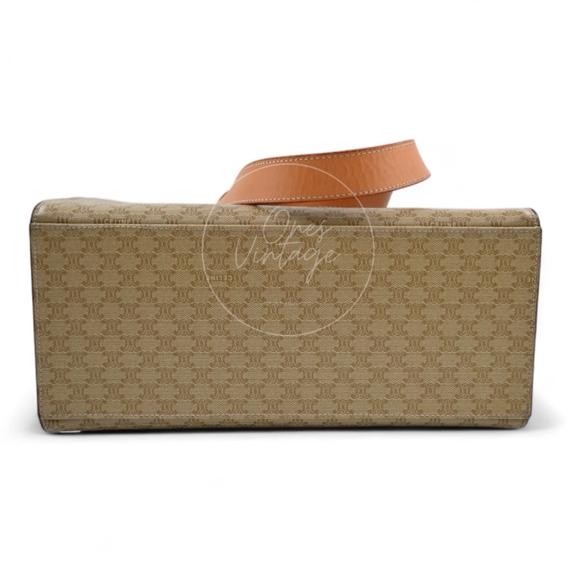 [Pre-owned] Celine Beige Monogram Tote Bag-7