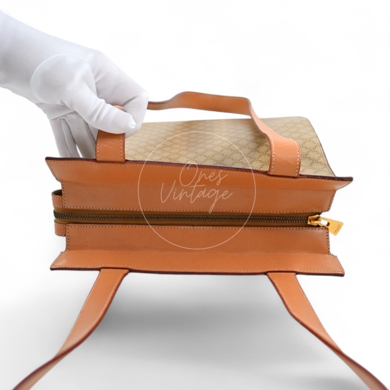 [Pre-owned] Celine Beige Monogram Tote Bag-13