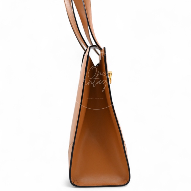 [Pre-owned] Celine Beige Smooth Calfskin Handbag-1