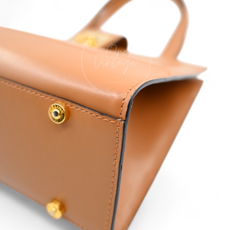 [Pre-owned] Celine Beige Smooth Calfskin Handbag-8