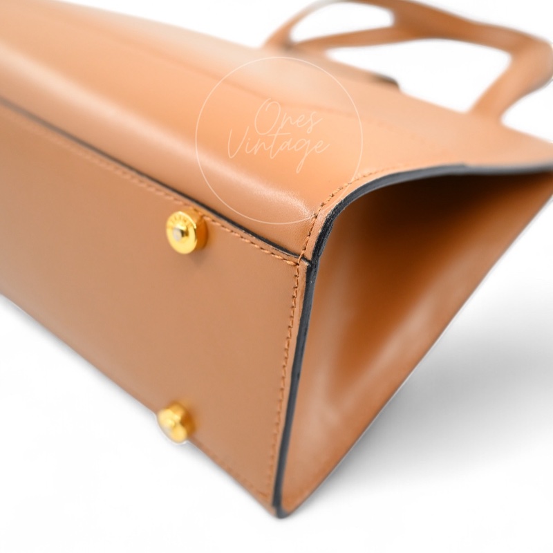 [Pre-owned] Celine Beige Smooth Calfskin Handbag-10