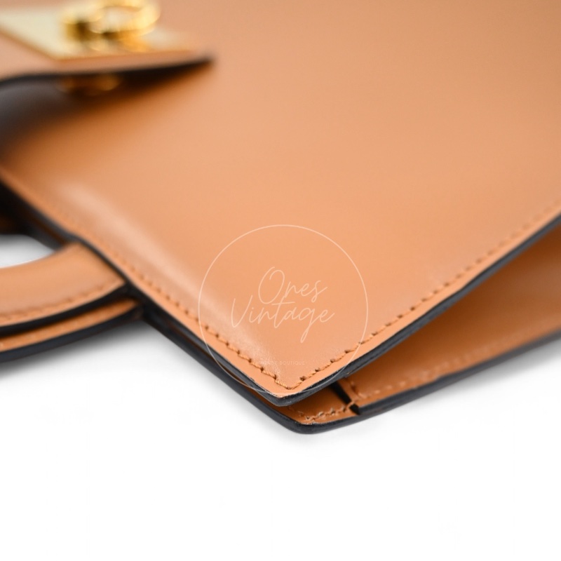 [Pre-owned] Celine Beige Smooth Calfskin Handbag-13