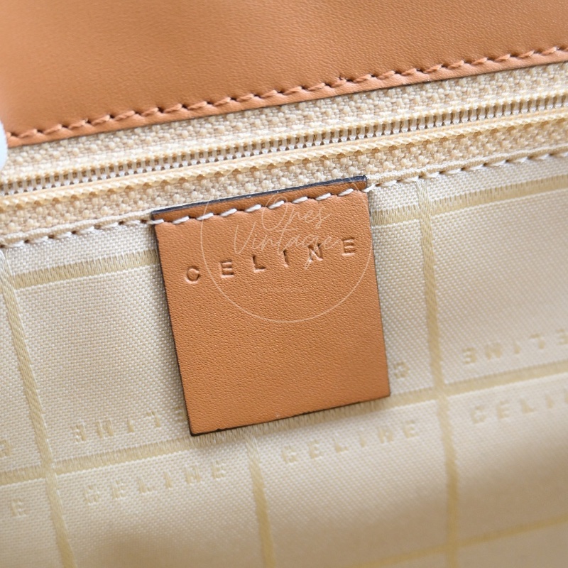 [Pre-owned] Celine Beige Smooth Calfskin Handbag-17
