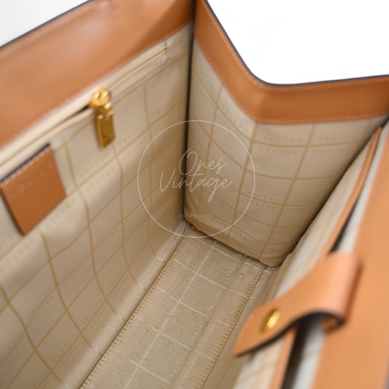 [Pre-owned] Celine Beige Smooth Calfskin Handbag-19