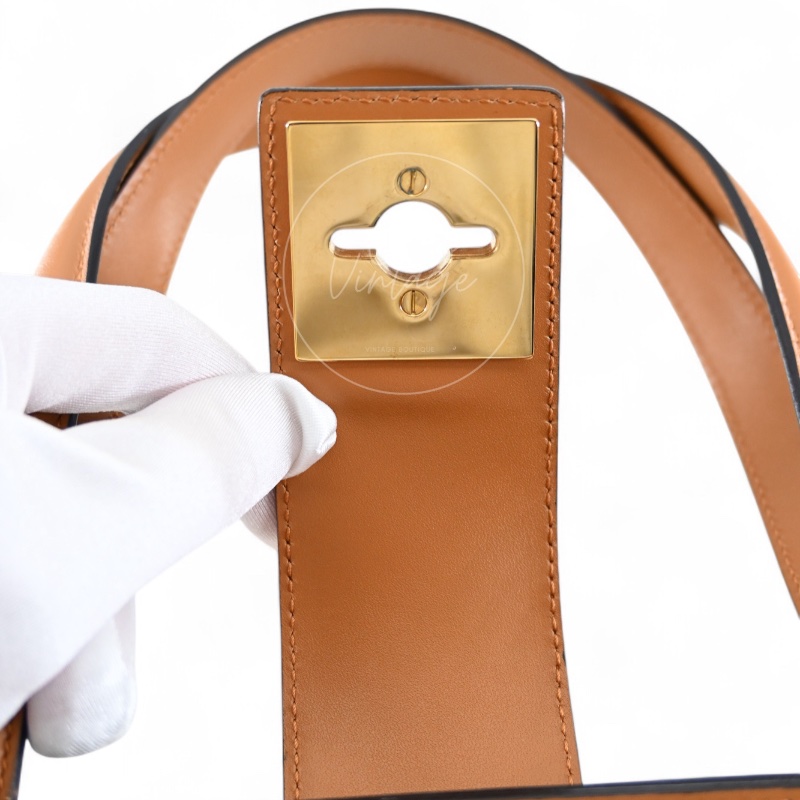 [Pre-owned] Celine Beige Smooth Calfskin Handbag-22