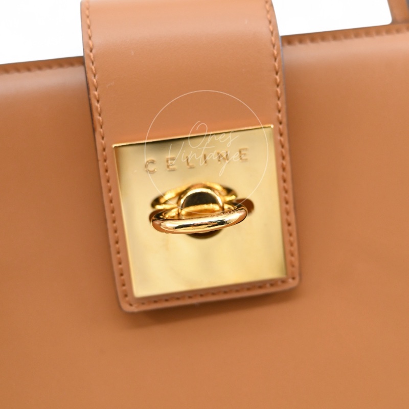 [Pre-owned] Celine Beige Smooth Calfskin Handbag-23