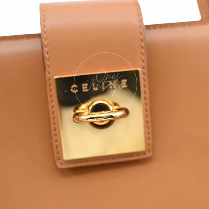 [Pre-owned] Celine Beige Smooth Calfskin Handbag-24