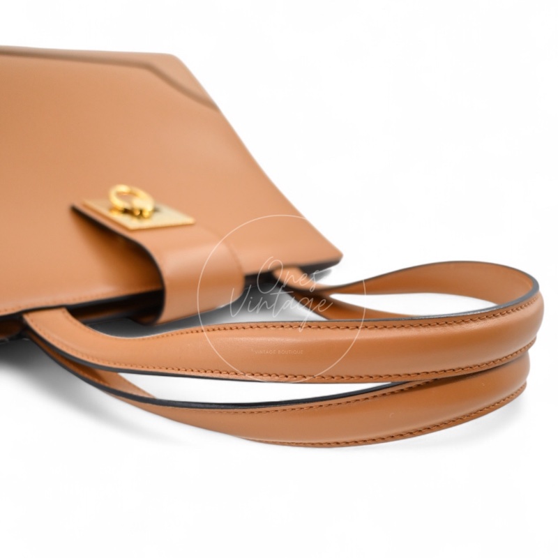 [Pre-owned] Celine Beige Smooth Calfskin Handbag-25