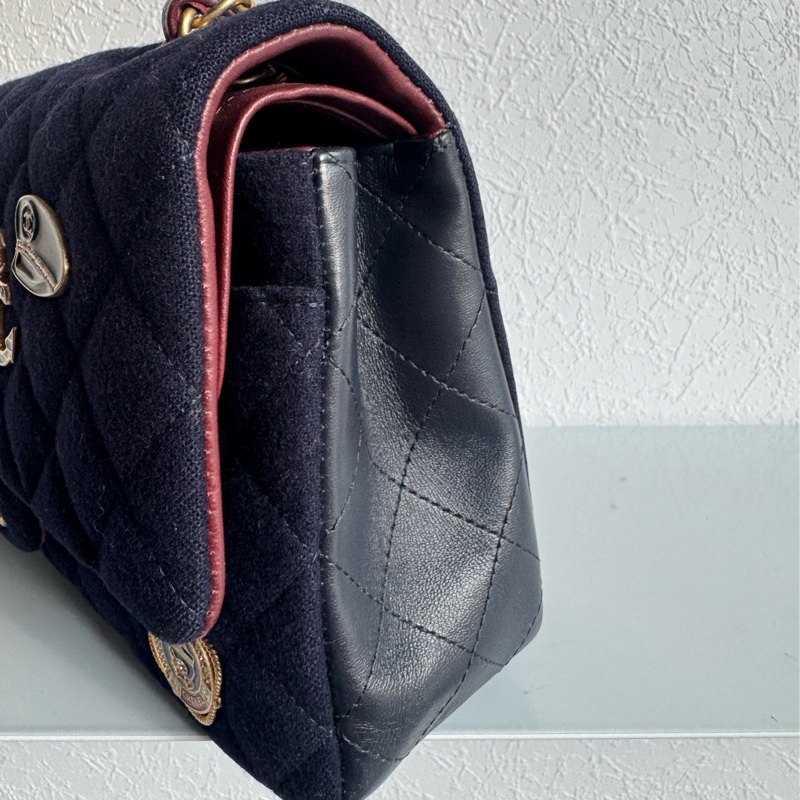 chanel海軍藍拼徽章coco25 最甜的小香✨不撞款-2