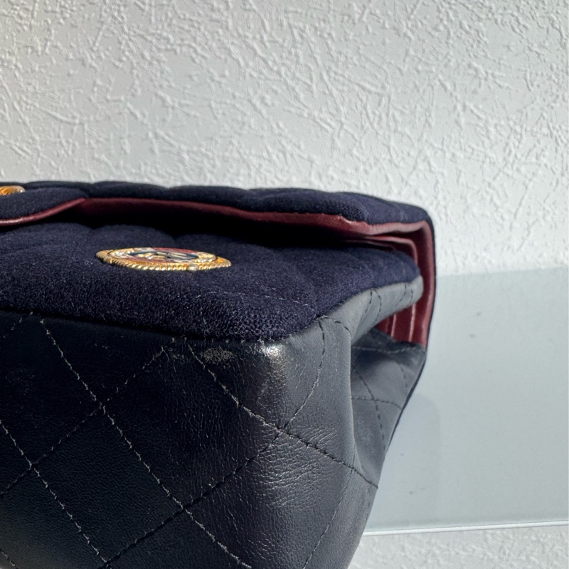 chanel海軍藍拼徽章coco25 最甜的小香✨不撞款-6