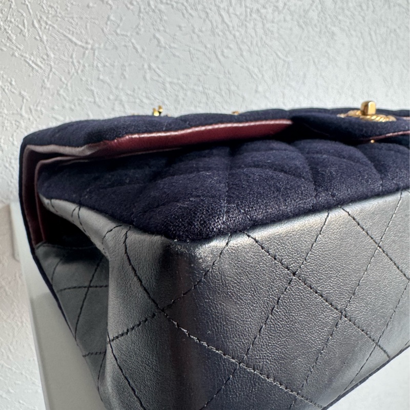 chanel海軍藍拼徽章coco25 最甜的小香✨不撞款-7