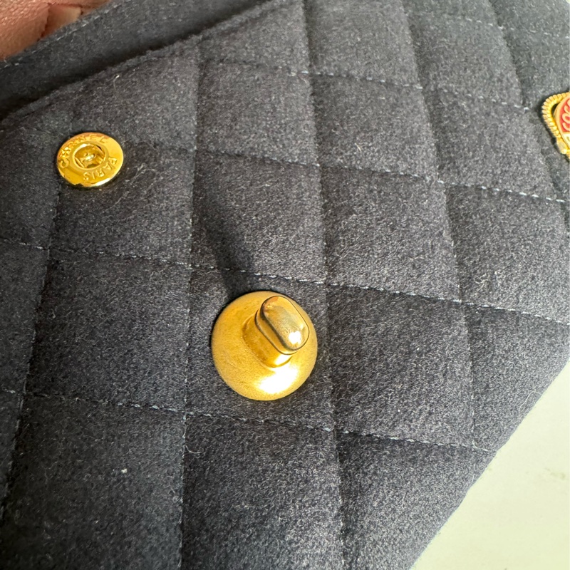 chanel海軍藍拼徽章coco25 最甜的小香✨不撞款-28