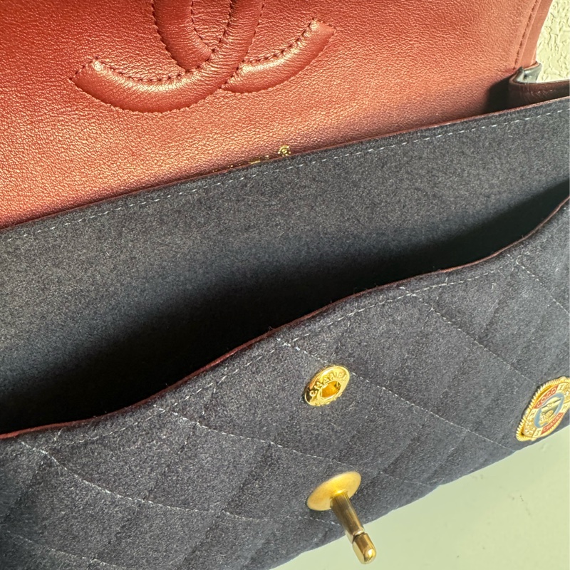 chanel海軍藍拼徽章coco25 最甜的小香✨不撞款-39