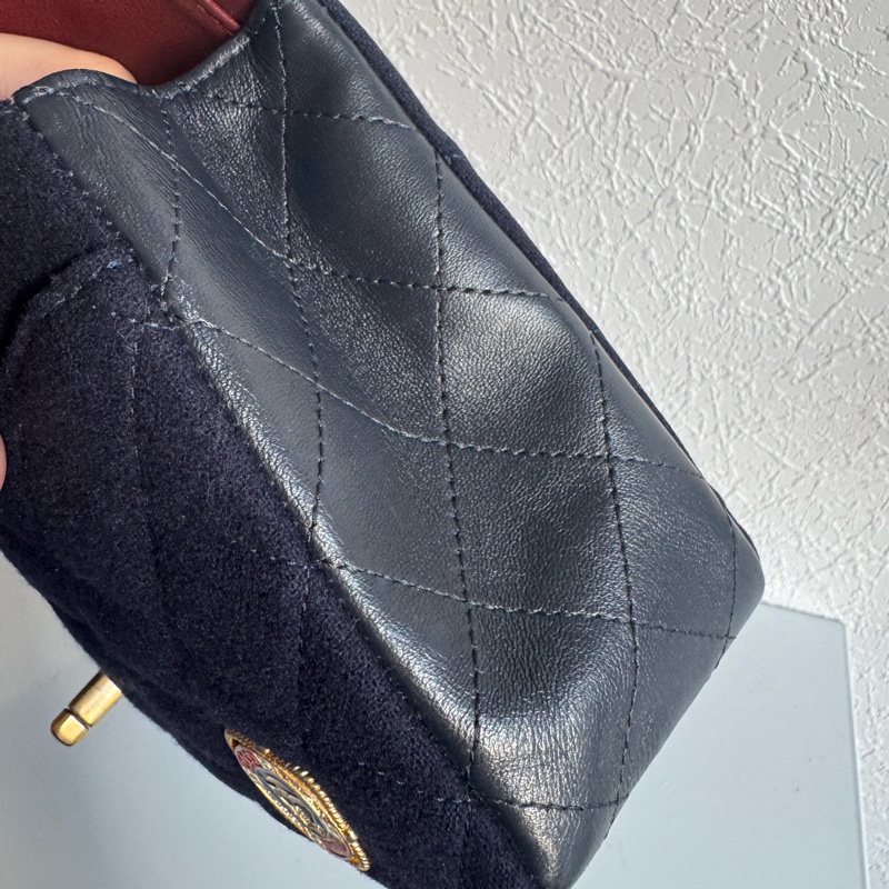 chanel海軍藍拼徽章coco25 最甜的小香✨不撞款-43