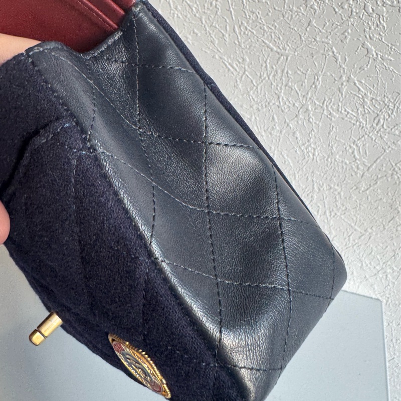 chanel海軍藍拼徽章coco25 最甜的小香✨不撞款-44