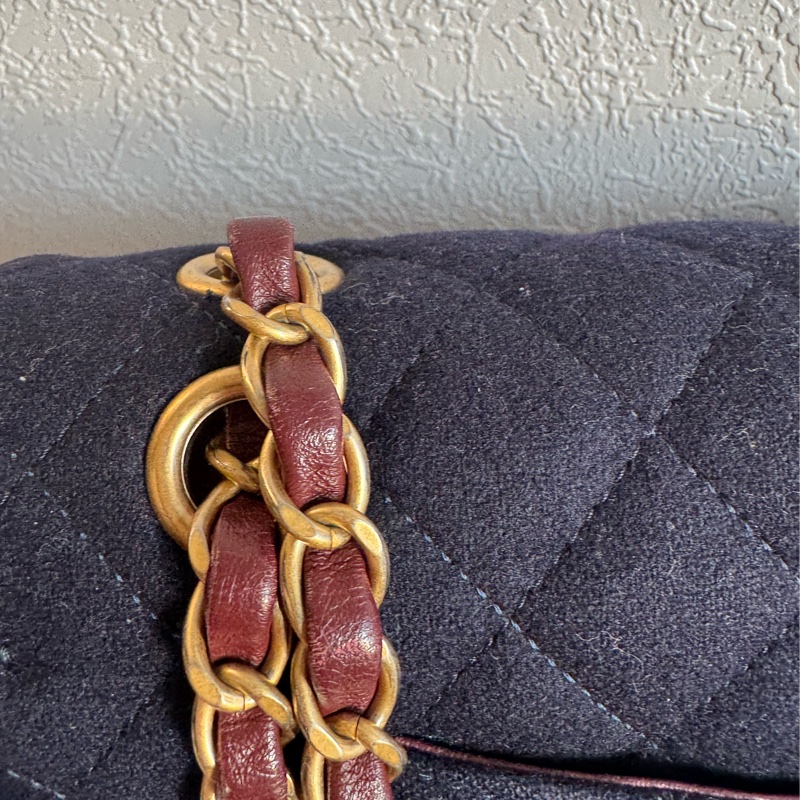 chanel海軍藍拼徽章coco25 最甜的小香✨不撞款-48