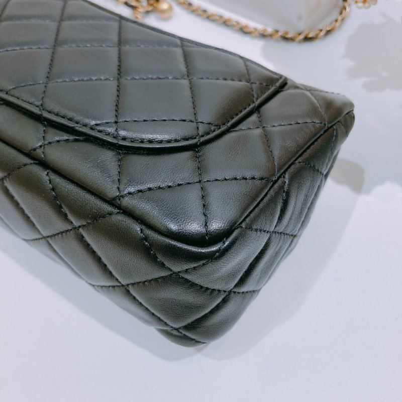 TW4631 Chanel 香奈兒 經典翻蓋包 金球cf20 羊皮 黑金 Classic Flap 20cm With Gold Ball Lambskin Black x GHW-8