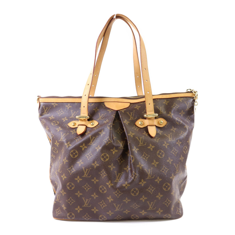LOUIS VUITTON Monogram Palermo GM金扣手挽肩背兩用袋棕色-2