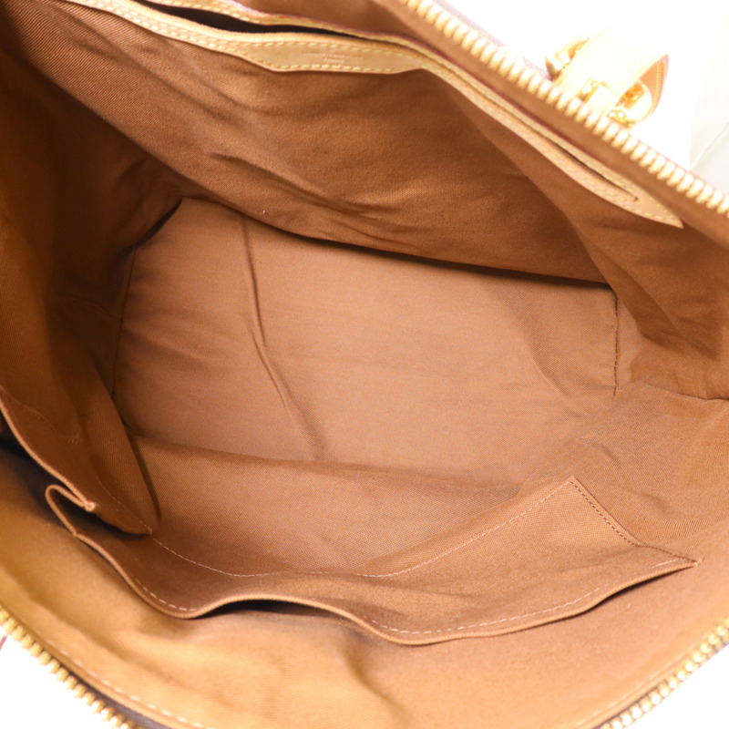 LOUIS VUITTON Monogram Palermo GM金扣手挽肩背兩用袋棕色-5